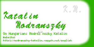 katalin modranszky business card